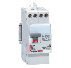 Interrupteur différentiel bipolaire - type A - 30 mA - 40 A- 2 modules - ar