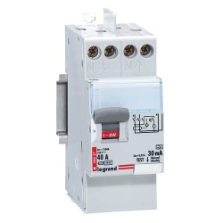 Interrupteur différentiel bipolaire - type A - 30 mA - 40 A- 2 modules - ar