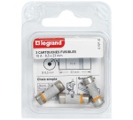 Ensemble de 3 cartouches fusibles 10.3 x 25.8 mm 16 A