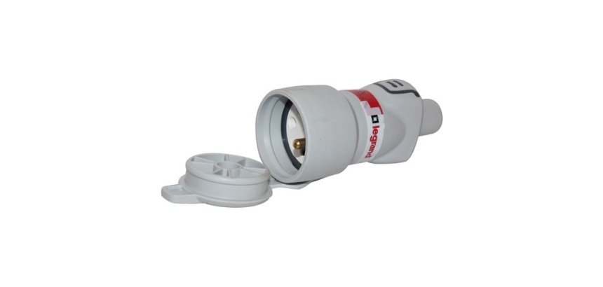 Fiche Plexo étanche IP44 - 16 A - avec terre - femelle avec volet de protec