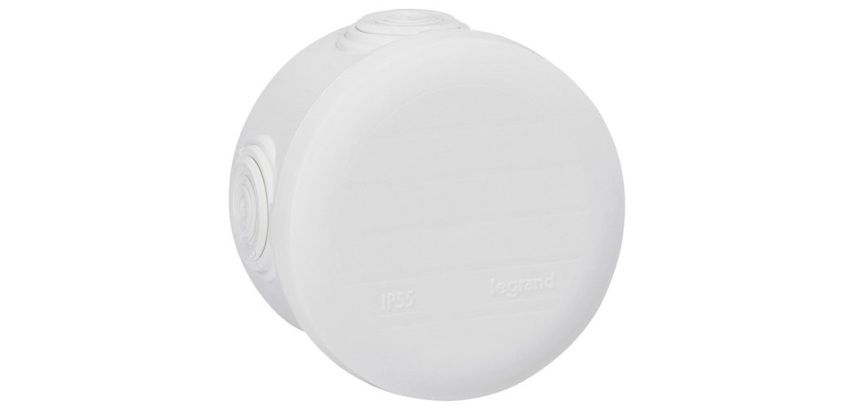 Boite de dérivation - ronde - 70 mm x45 mm - blanc