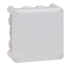 Boîte dérivation 130x130x74 Plexo gris 10 embouts vrac