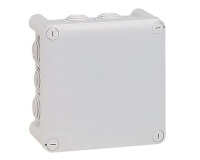 Boîte dérivation 130x130x74 Plexo gris 10 embouts vrac