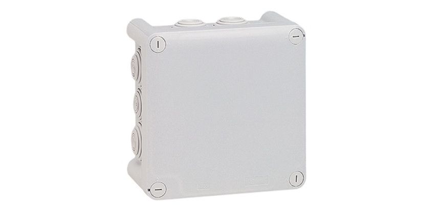 Boîte dérivation 130x130x74 Plexo gris 10 embouts vrac