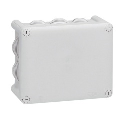 Boîte dérivation 155x110x74 Plexo gris 10 embouts vrac