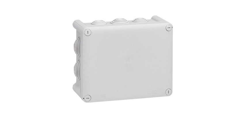 Boîte dérivation 155x110x74 Plexo gris 10 embouts vrac