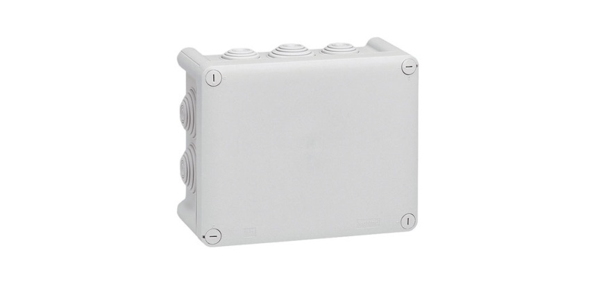 Boîte dérivation 155x110x74 Plexo gris 10 embouts vrac