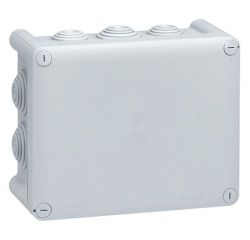 Boîte dérivation 180x140x86 Plexo gris 10 embouts vrac