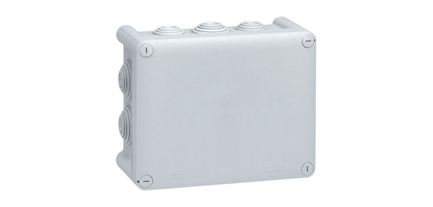 Boîte dérivation 180x140x86 Plexo gris 10 embouts vrac