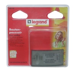 Bouton-poussoir d'appel - intérieur - avec porte-étiquette - 230V - noir