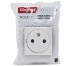 Prise de courant Surface 2P+T - Mosaic - 2 modules - à composer - blanc