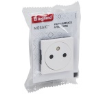 Prise de courant Surface 2P+T - Mosaic - 2 modules - à composer - blanc