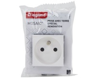 Prise de courant 2P+T - bornes à vis (spécial repiquage) - Mosaic - 2 modul