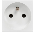 Prise de courant 2P+T - bornes à vis (spécial repiquage) - Mosaic - 2 modul