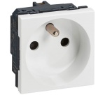 Prise de courant 2P+T - bornes à vis (spécial repiquage) - Mosaic - 2 modul