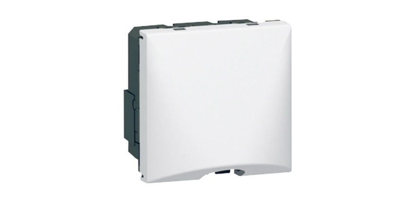 Sortie de câble - Mosaic - avec serre-câble - 2 modules - à composer - blan