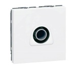 Prise TV mâle simple 2 modules - Mosaic - à composer - blanc