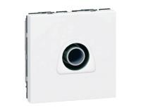 Prise TV mâle simple 2 modules - Mosaic - à composer - blanc