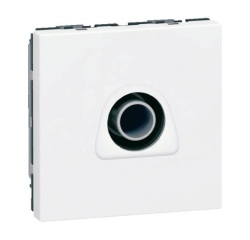 Prise TV mâle simple 2 modules - Mosaic - à composer - blanc