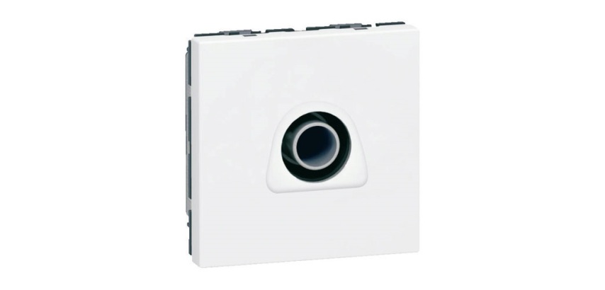 Prise TV mâle simple 2 modules - Mosaic - à composer - blanc
