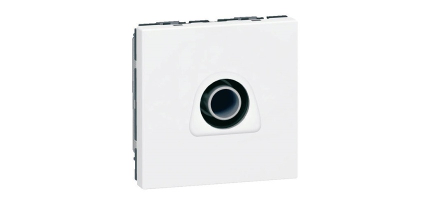 Prise TV mâle simple 2 modules - Mosaic - à composer - blanc