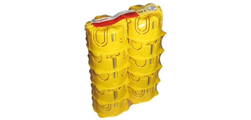Boite à encastrer - cloisons sèches - Batobox - P : 40 mm - jaune - lot de