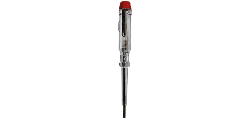 Tournevis testeur basse tension - 100/250V - 3 x 65 mm - jaune/rouge
