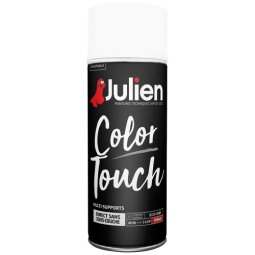 Peinture brillante multi-supports Color Touch Julien - Aérosol de 400 ml, blanc brillant