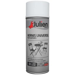 Vernis universel tous supports Julien - Aérosol de 400 ml,  incolore brillant