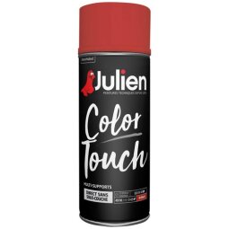 Peinture brillante multi-supports Color Touch Julien - Aérosol de 400 ml, rouge feu RAL3000