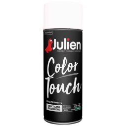 Peinture satinée multi-supports Color Touch Julien - Aérosol de 400 ml, blanc