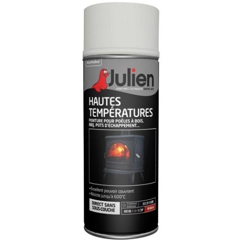 Peinture haute température brillant aérosol 400 ml blanc