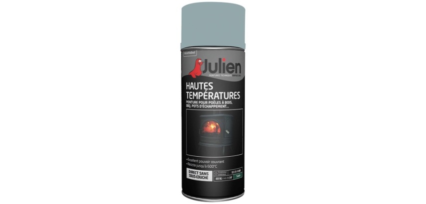Bombe peinture Haute Température 400 ml - Aluminium N°45 Satin