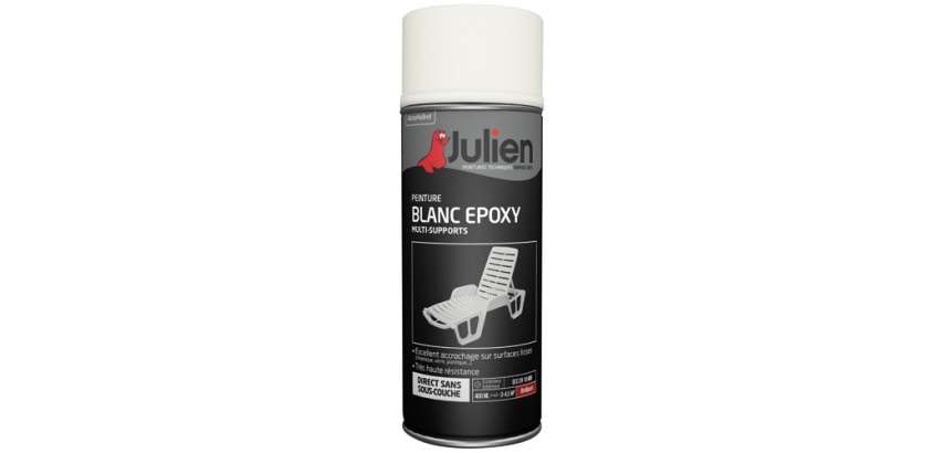 Peinture epoxy multi-supports Julien - Aérosol de 400 ml, blanc brillant