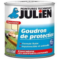 Goudron de protection extérieur satin fluide 0.75 L noir