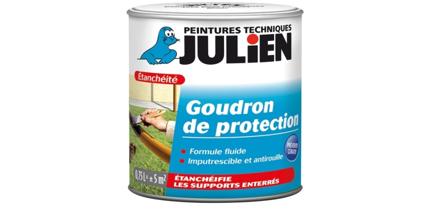 Goudron de protection extérieur satin fluide 0.75 L noir