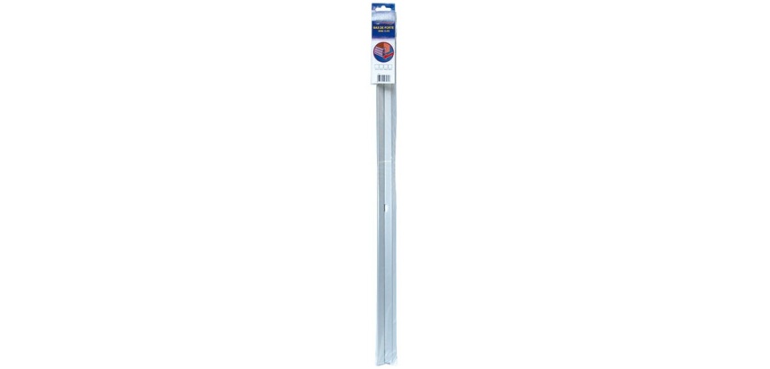 Bas de porte à clips - anodisé argent - 83 cm