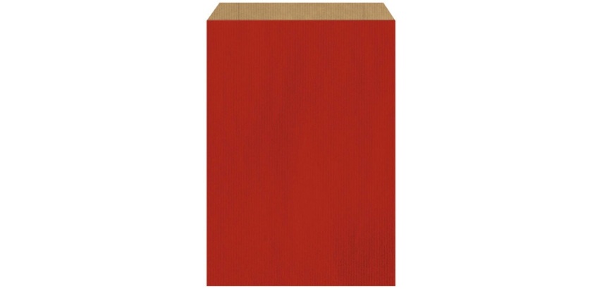Sachet Kraft - 27+7 x 45 cm - rouge