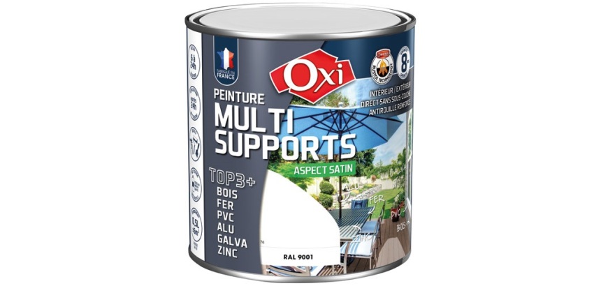 Peinture Satin Multi-supports 0.5 L Top 3+ - Blanc Crème