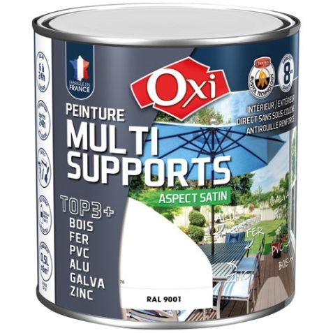 Peinture satin - TOP 3+ - multi-supports - intérieur et extérieur - 500 mL