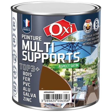 Peinture satin - TOP 3+ - multi-supports - intérieur et extérieur - 500 mL