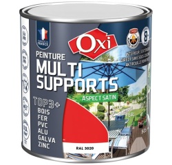 Peinture Satin Multi-supports 0.5 L Top 3+ - Rouge Vif