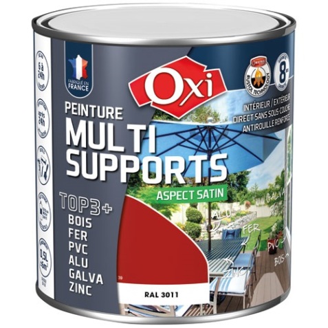 Peinture satin - TOP 3+ - multi-supports - intérieur et extérieur - 500 mL