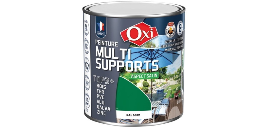 Peinture Satin Multi-supports 0.5 L Top 3+ - Vert Jardin
