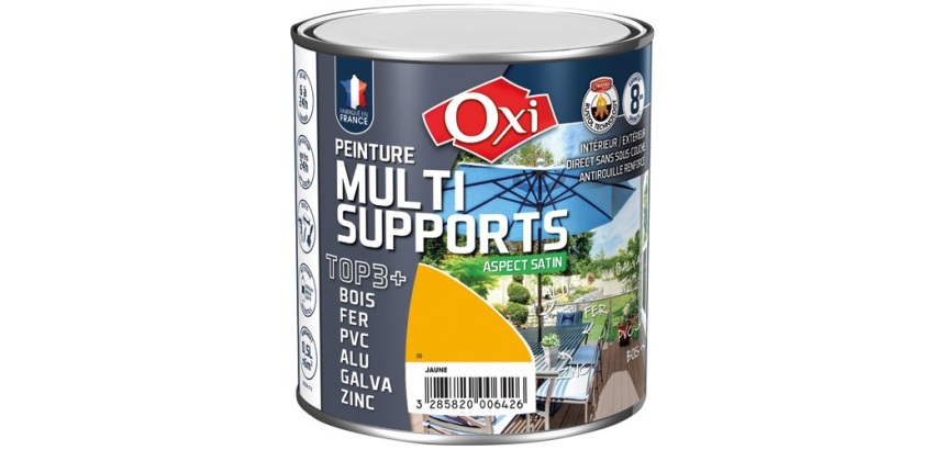 Peinture Satin Multi-supports 0.5 L Top 3+ - Jaune