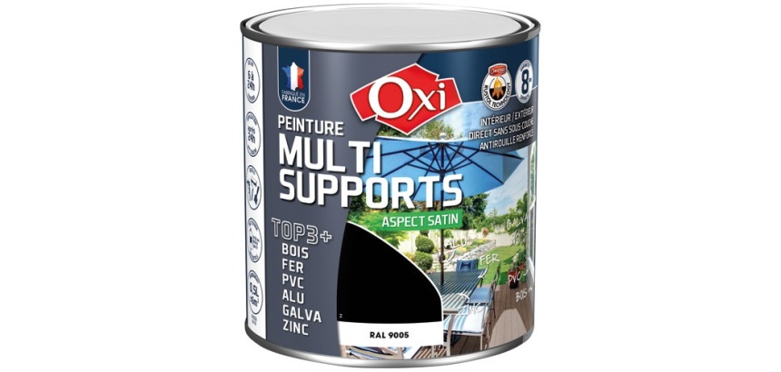 Peinture Satin Multi-supports 0.5 L Top 3+ - Noir