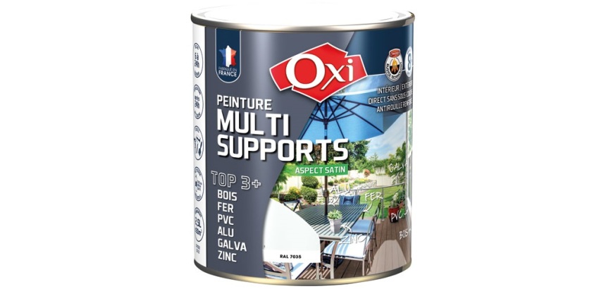 Peinture Satin Multi-supports 2.5 L Top 3+ - Gris Clair