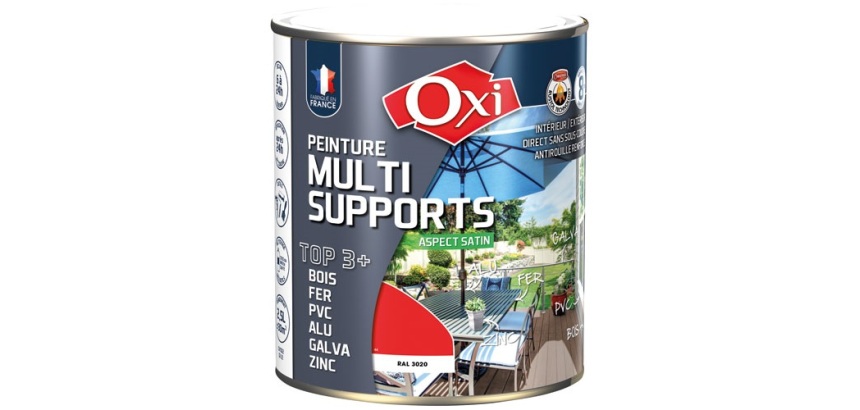 Peinture Satin Multi-supports 2.5 L Top 3+ - Rouge Vif