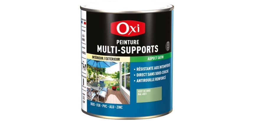 Peinture Satin Multi-supports 2.5 L Top 3+ - Vert de Gris