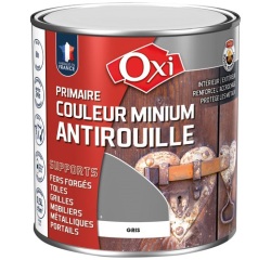 Peinture - Minium primaire antirouille - 500 mL - gris